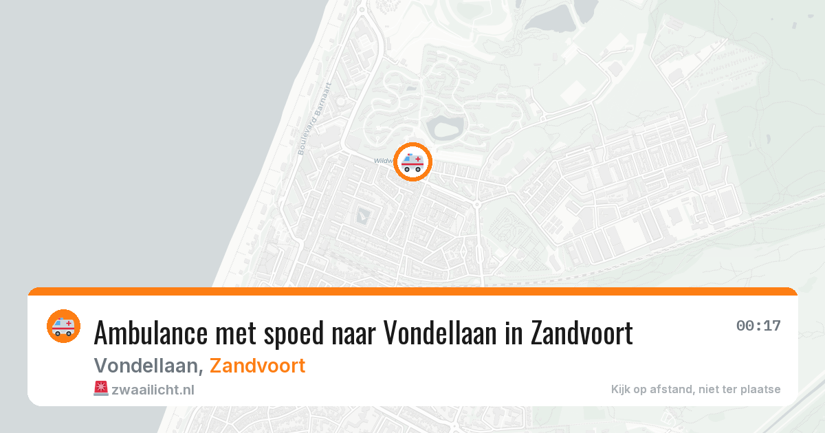 Ambulance met spoed naar Vondellaan in Zandvoort — 28 jan 2026