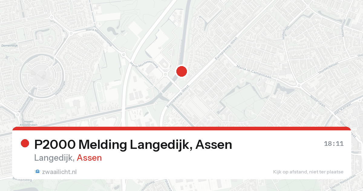 P2000 Melding Langedijk, Assen — 17 aug 2026
