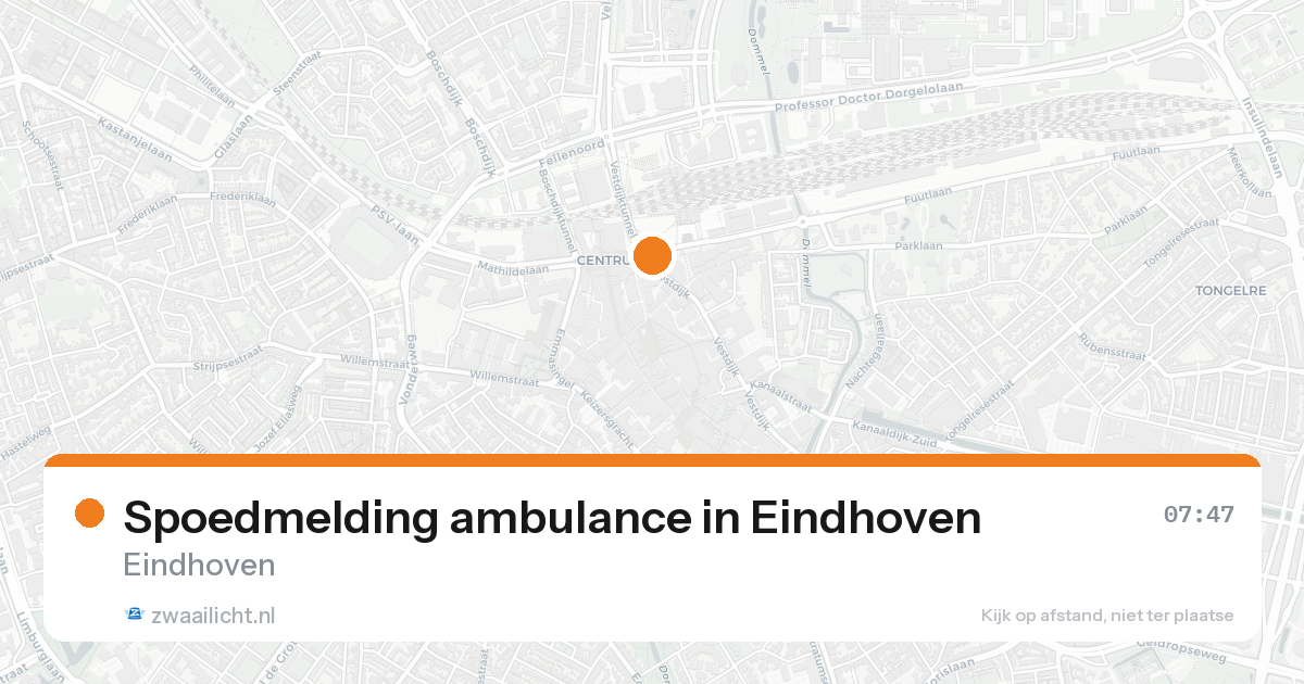 Spoedmelding ambulance in Eindhoven — 8 feb 2026