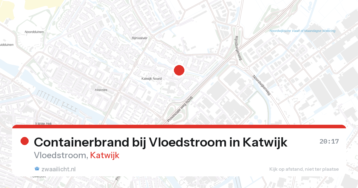 Containerbrand bij Vloedstroom in Katwijk — 11 apr 2026