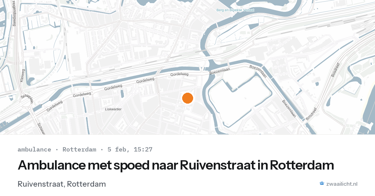 Ambulance met spoed naar Ruivenstraat in Rotterdam — 5 feb 2026