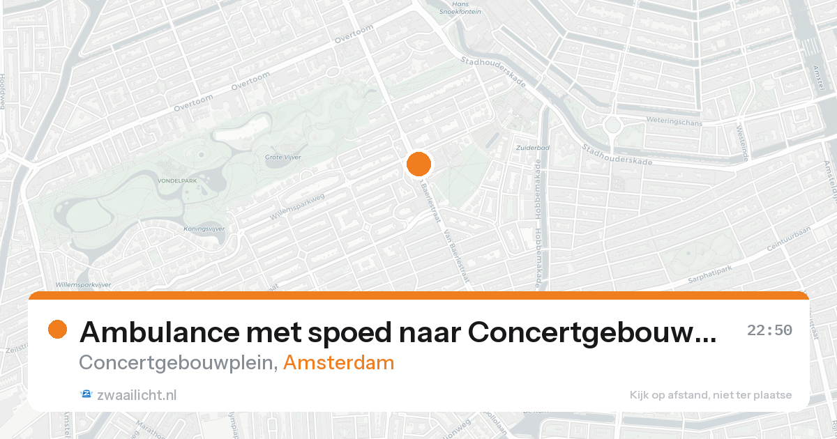 Ambulance met spoed naar Concertgebouwplein in Amsterdam — 18 aug 2026