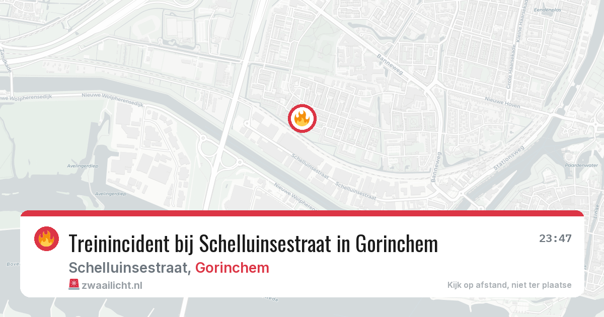 Treinincident bij Schelluinsestraat in Gorinchem — 9 mrt 2026