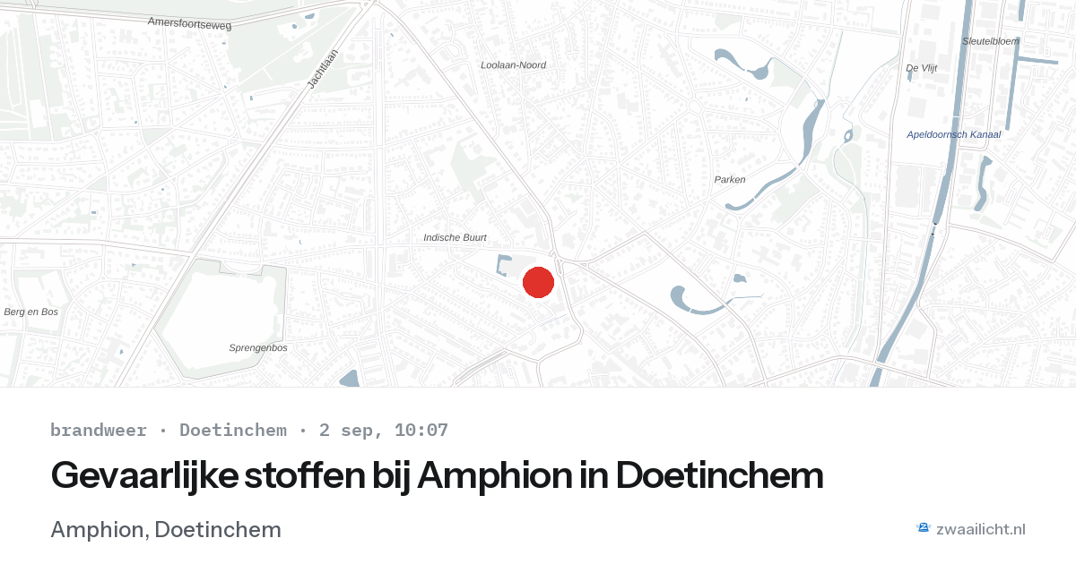 Gevaarlijke stoffen bij Amphion in Doetinchem — 2 sep 2026