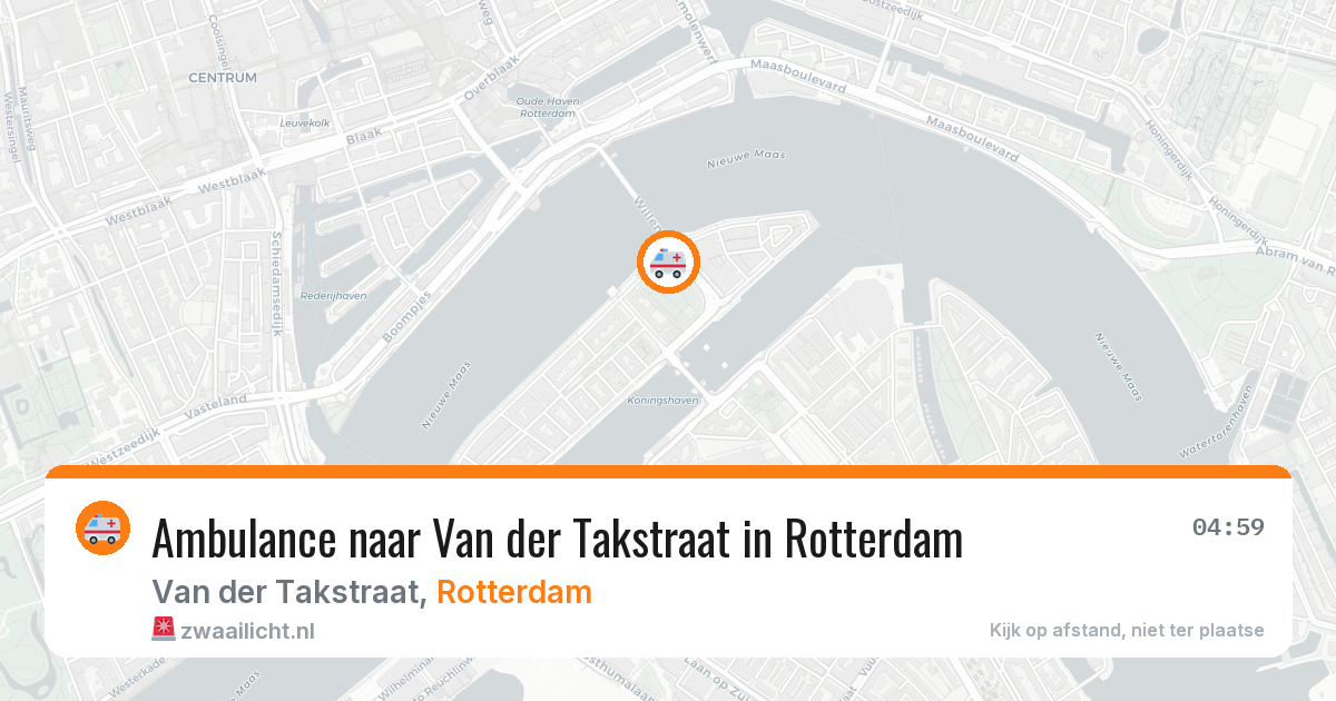 Ambulance naar Van der Takstraat in Rotterdam — 2 aug 2026