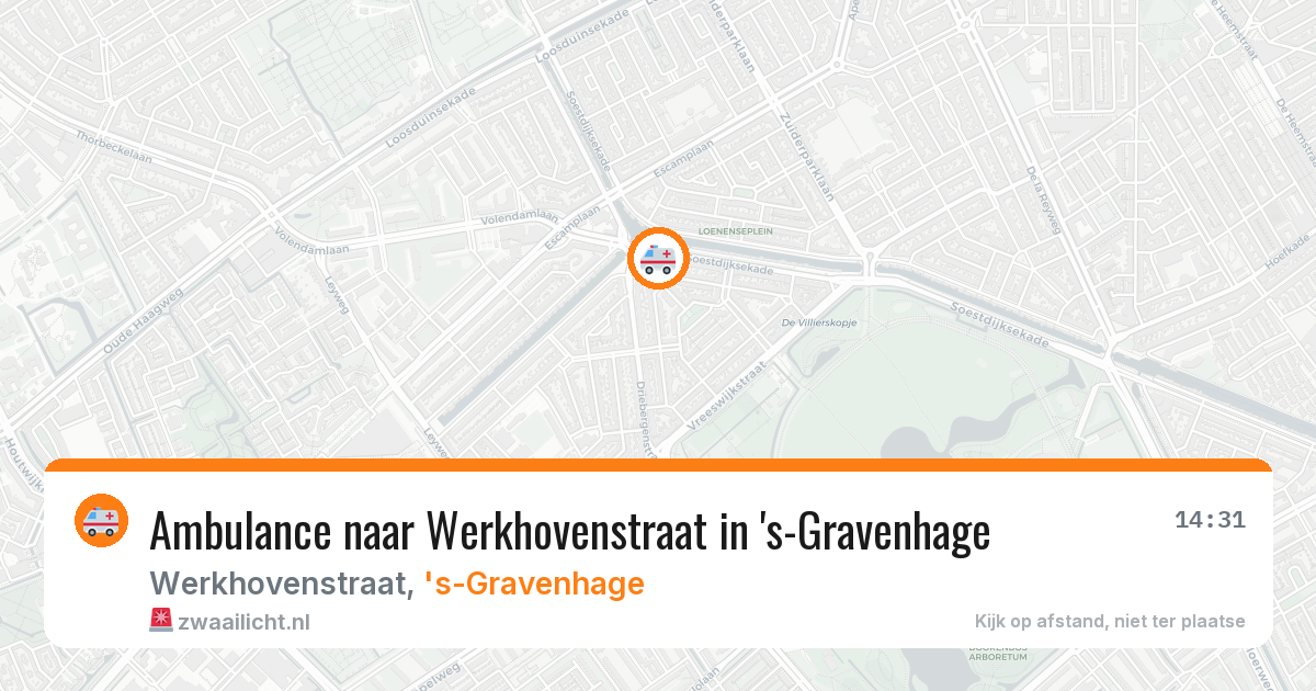 Ambulance naar Werkhovenstraat in 's-Gravenhage — 15 jun 2026