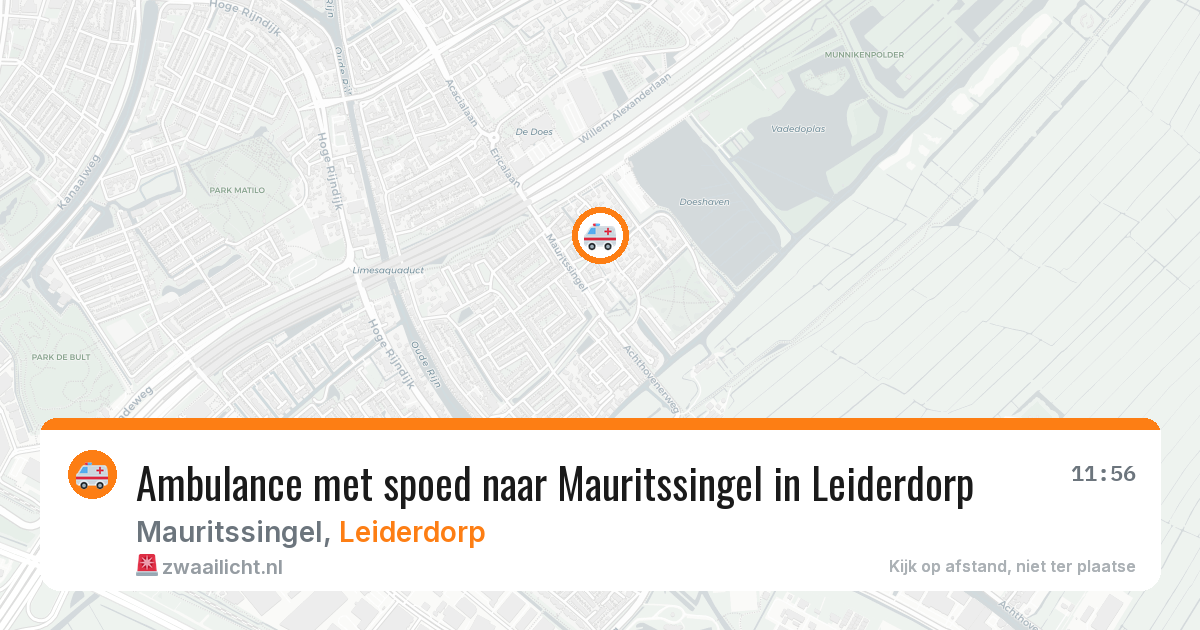 Ambulance met spoed naar Mauritssingel in Leiderdorp — 6 aug 2026