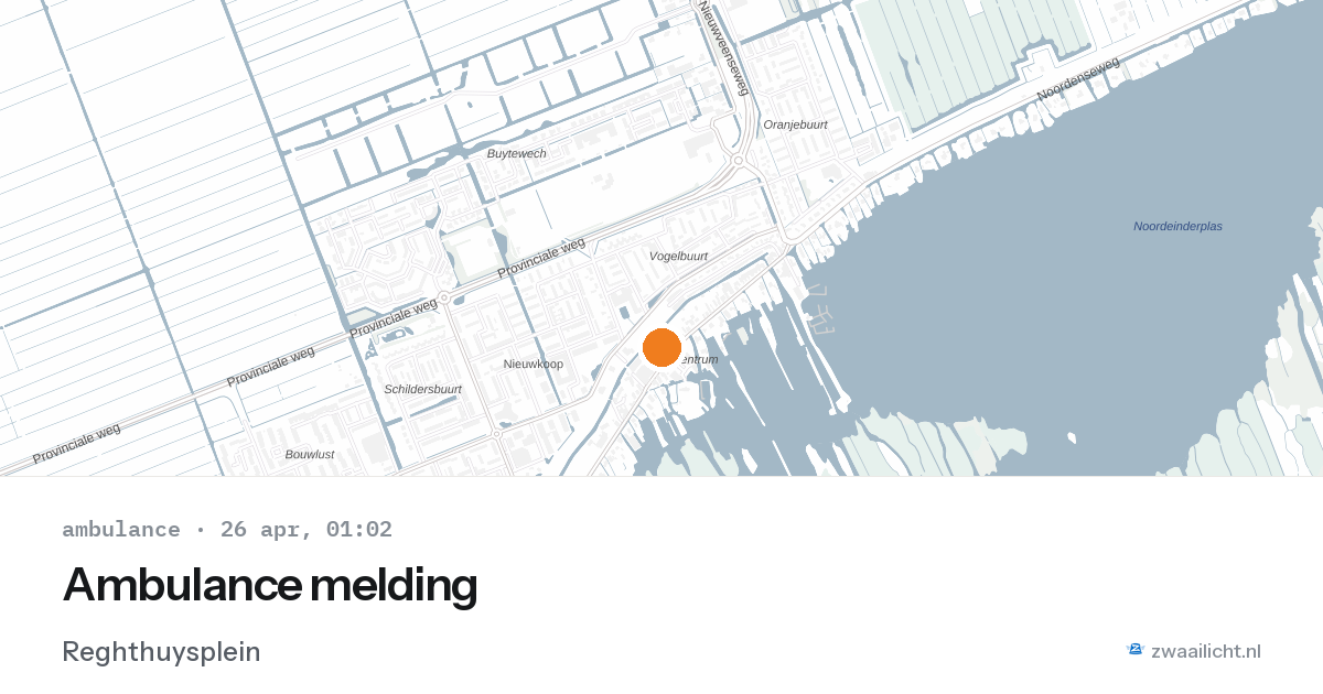 Ambulance melding — 25 apr 2026