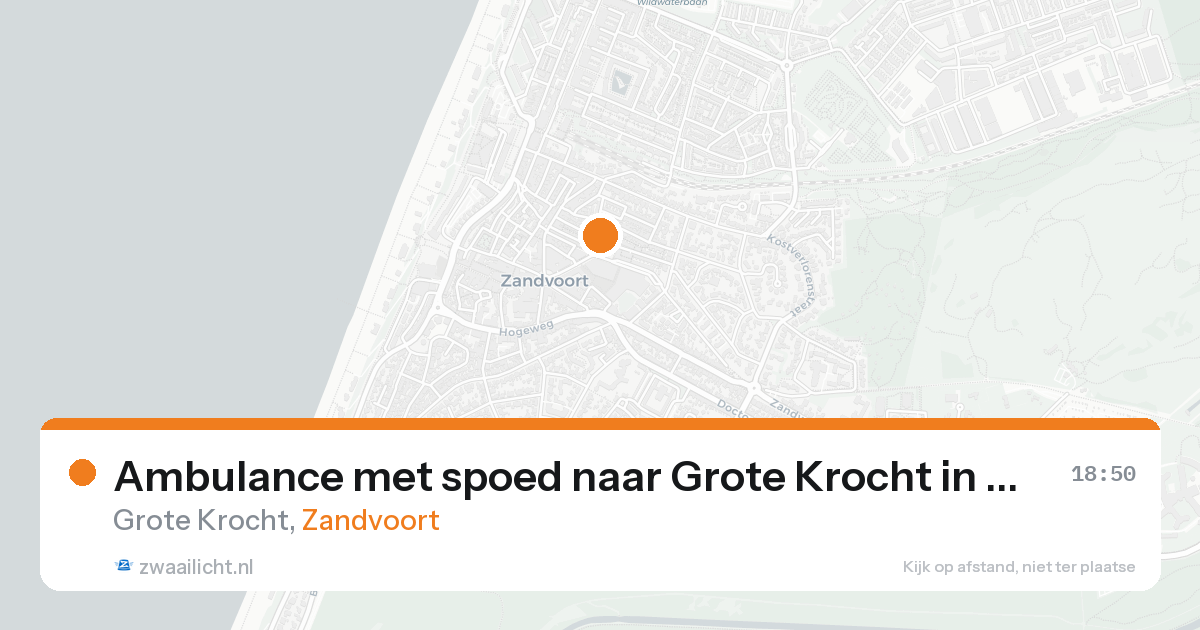 Ambulance met spoed naar Grote Krocht in Zandvoort — 18 mei 2026