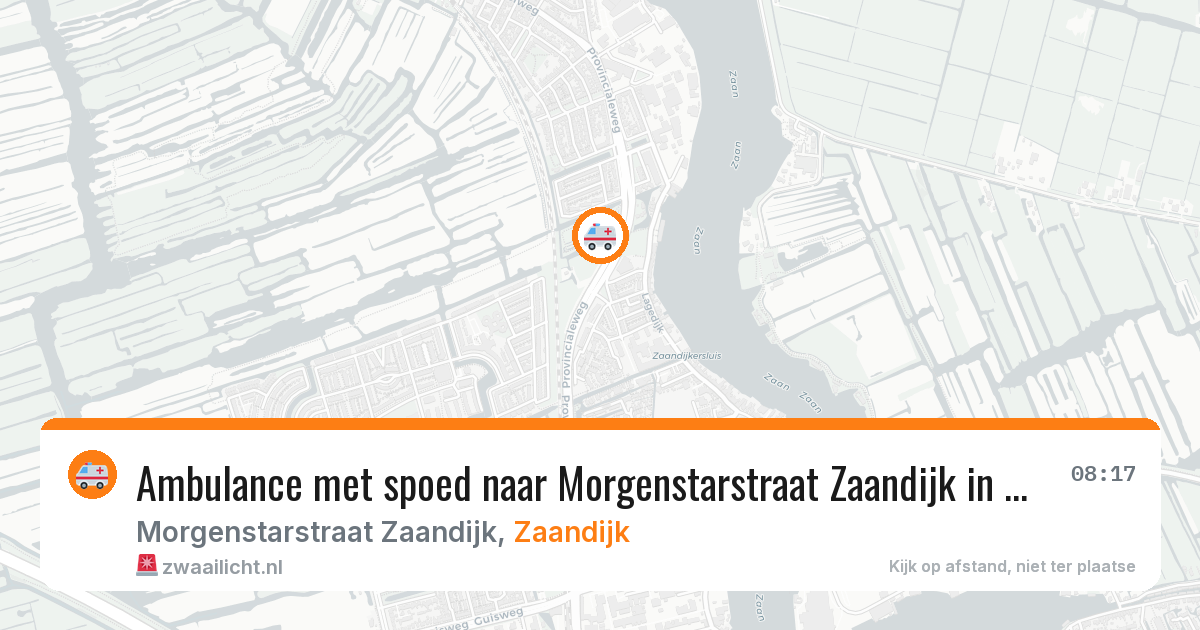 Ambulance met spoed naar Morgenstarstraat Zaandijk in Zaandijk — 14 jul 2026