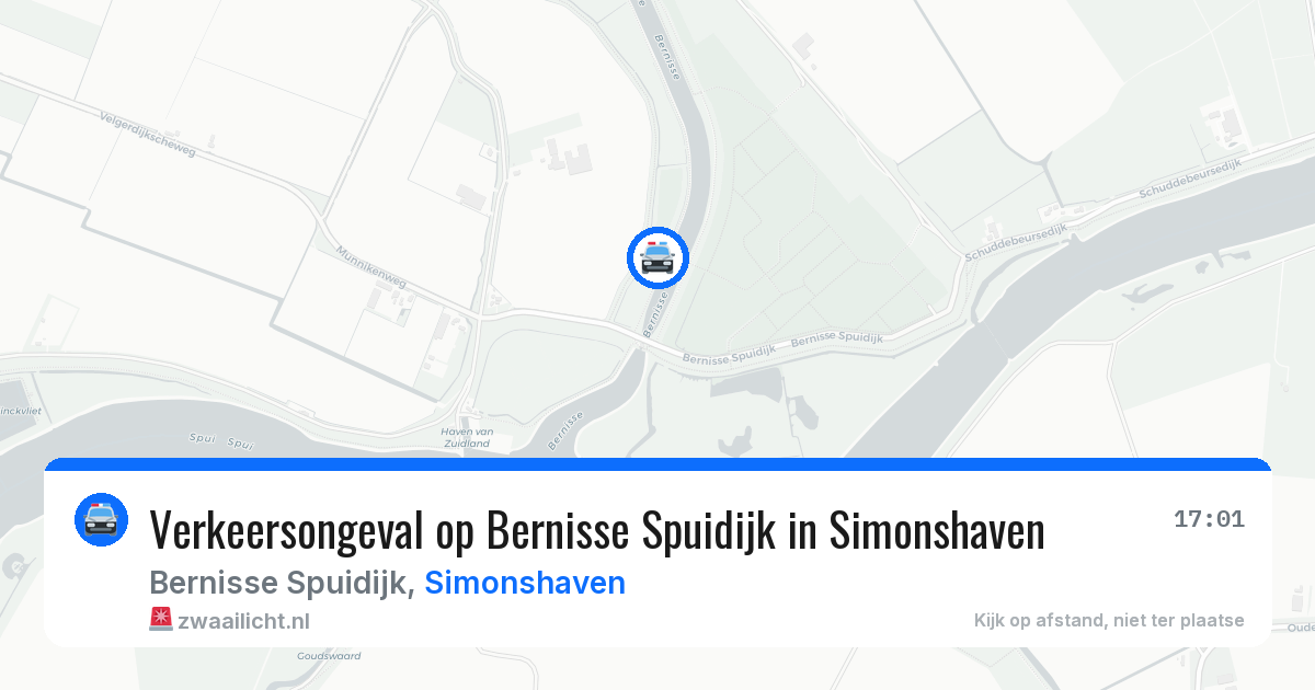 Verkeersongeval op Bernisse Spuidijk in Simonshaven — 12 jul 2026