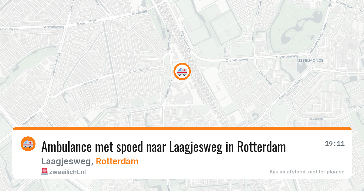 Ambulance met spoed naar Laagjesweg in Rotterdam — 22 mrt 2026