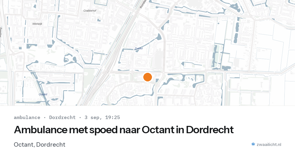 Ambulance met spoed naar Octant in Dordrecht — 3 sep 2026