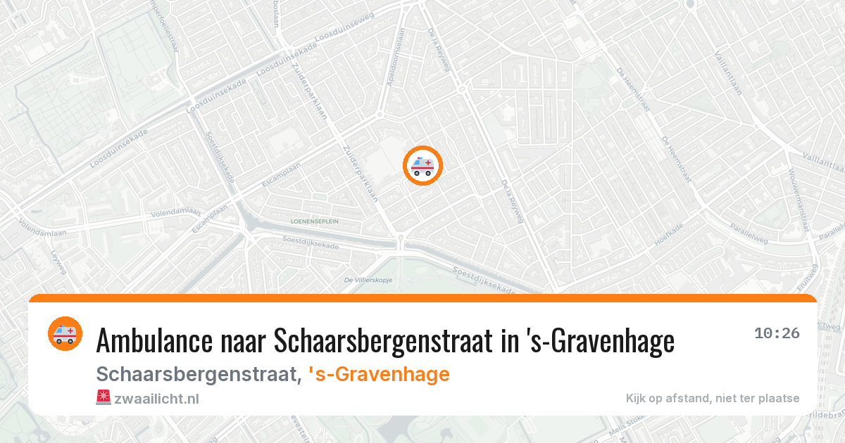 Ambulance naar Schaarsbergenstraat in 's-Gravenhage — 6 jul 2026