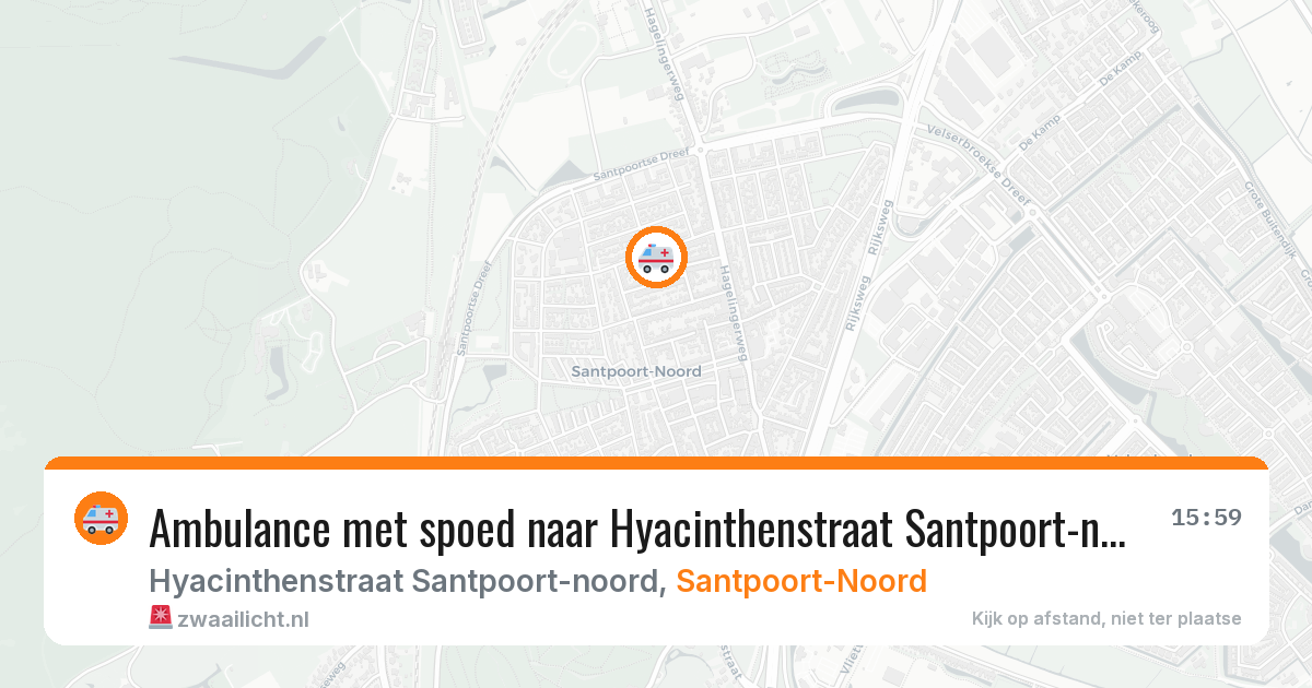 Ambulance met spoed naar Hyacinthenstraat Santpoort-noord in Santpoort-Noord — 28 jul 2026