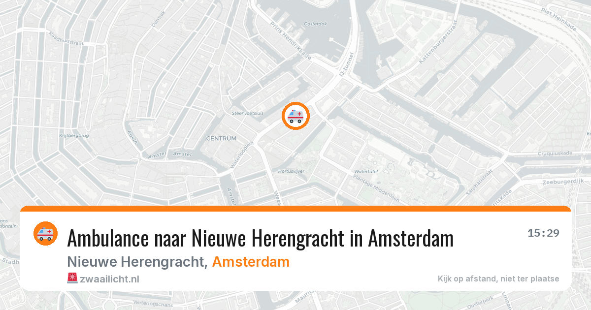Ambulance naar Nieuwe Herengracht in Amsterdam — 30 apr 2026