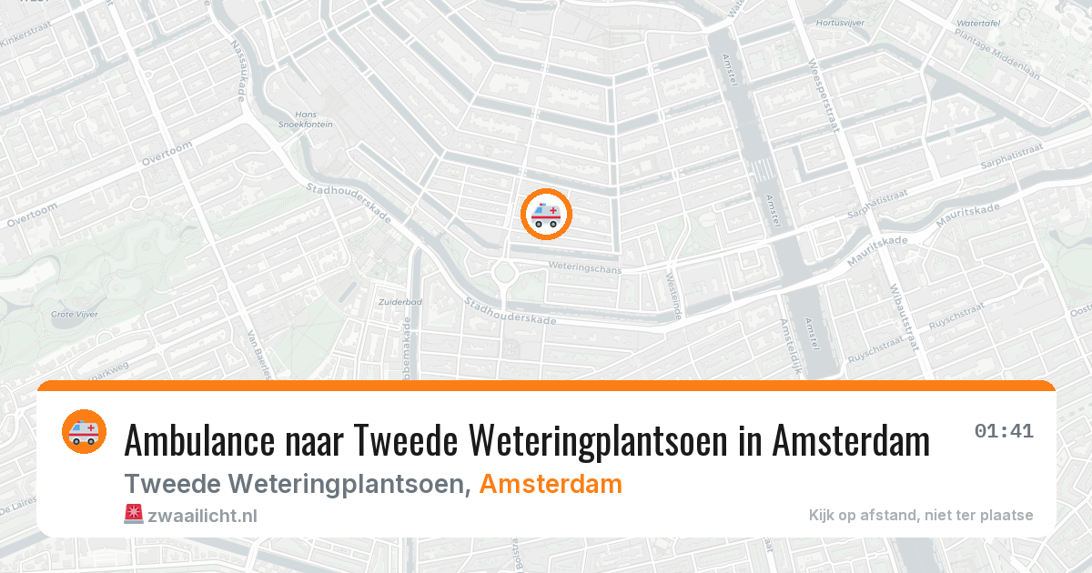 Ambulance naar Tweede Weteringplantsoen in Amsterdam — 19 mei 2026