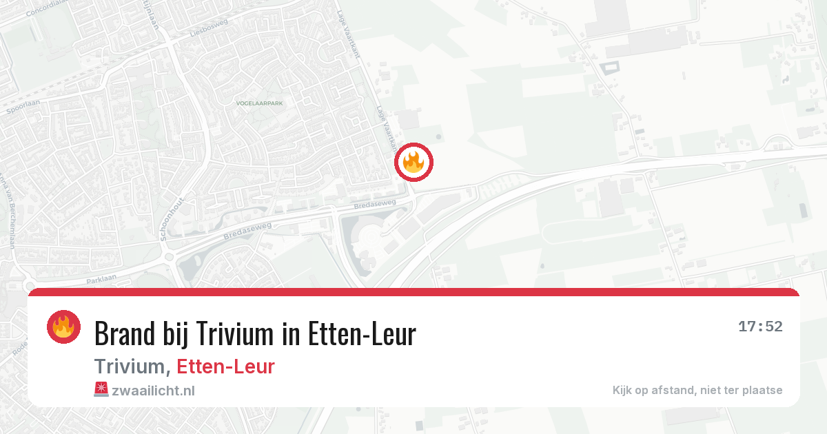 Brand bij Trivium in Etten-Leur — 13 aug 2026