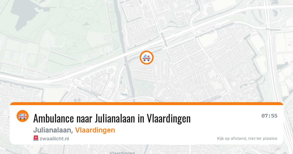 Ambulance naar Julianalaan in Vlaardingen — 12 jun 2026