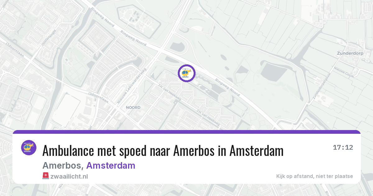 Ambulance met spoed naar Amerbos in Amsterdam — 23 jun 2026
