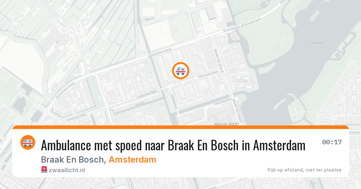 Ambulance met spoed naar Braak En Bosch in Amsterdam — 7 jun 2026