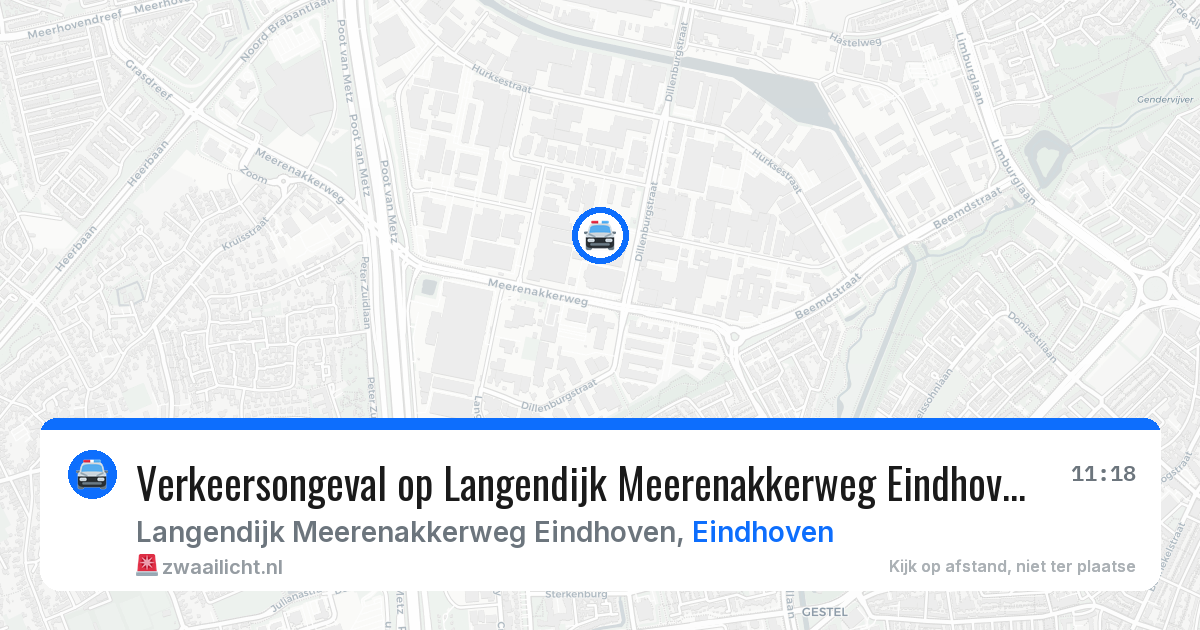Verkeersongeval op Langendijk Meerenakkerweg Eindhoven in Eindhoven — 30 mei 2026