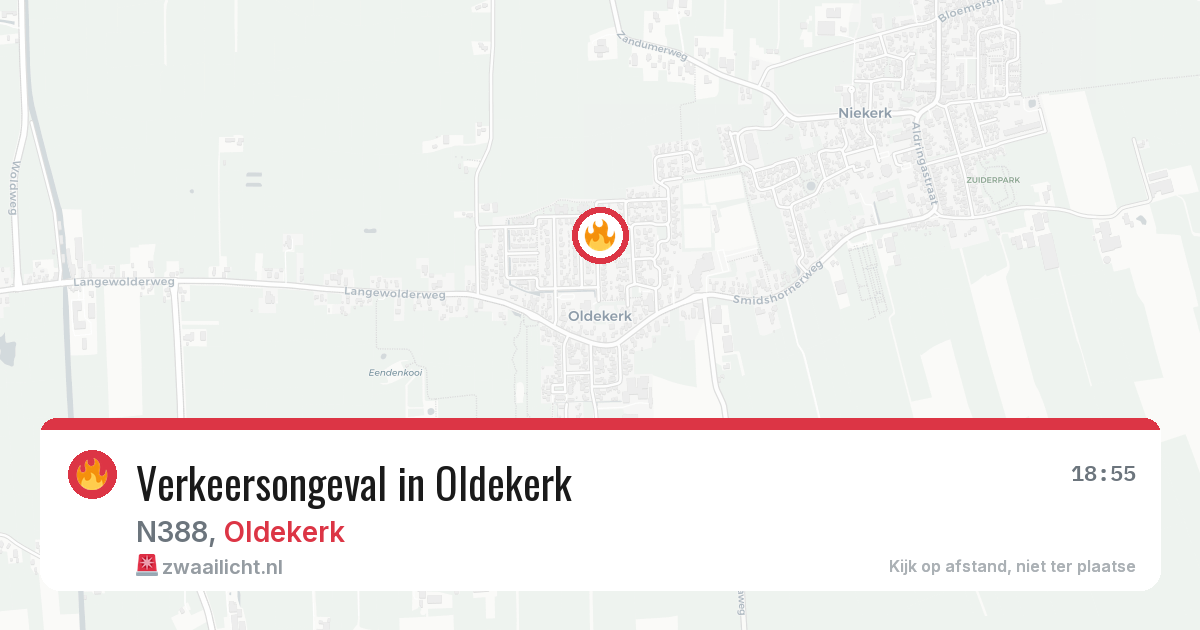 Verkeersongeval in Oldekerk — 11 apr 2026