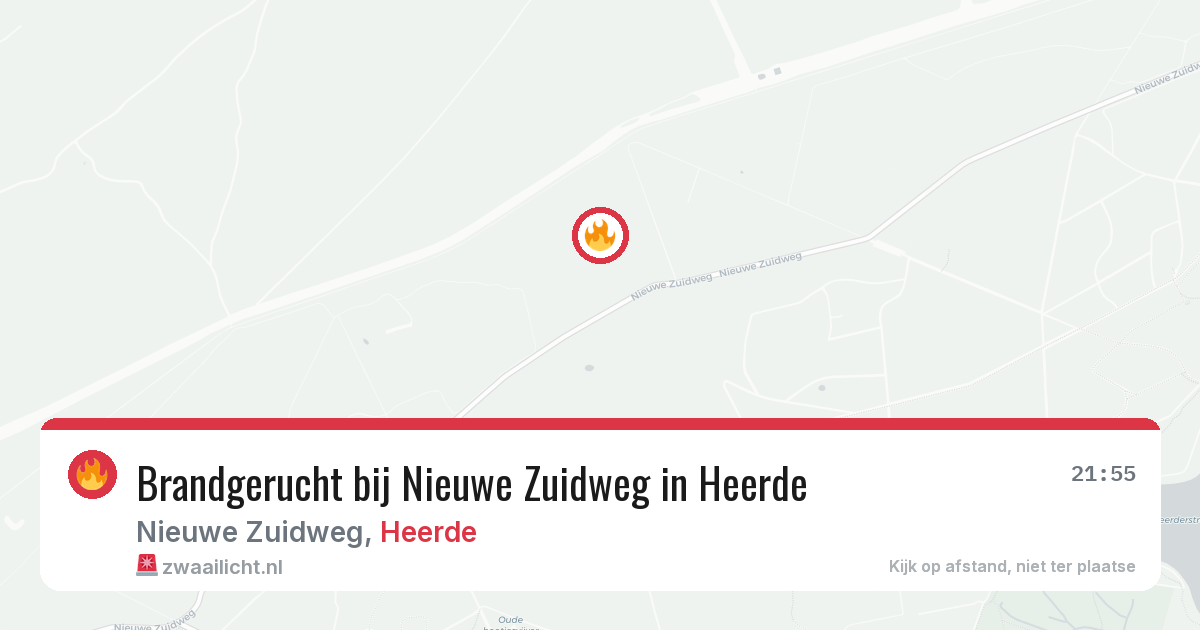 Brandgerucht bij Nieuwe Zuidweg in Heerde — 10 aug 2026