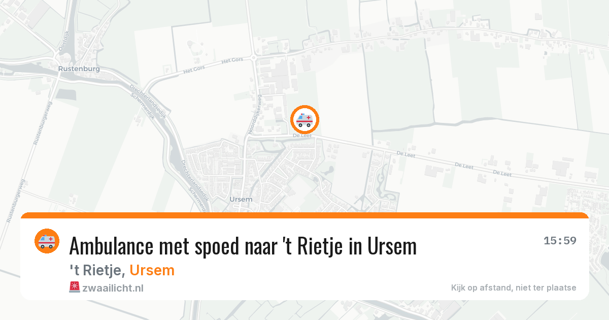 Ambulance met spoed naar 't Rietje in Ursem — 23 jan 2026
