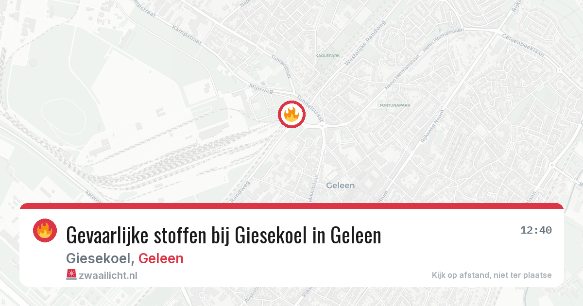 Gevaarlijke stoffen bij Giesekoel in Geleen — 2 apr 2026