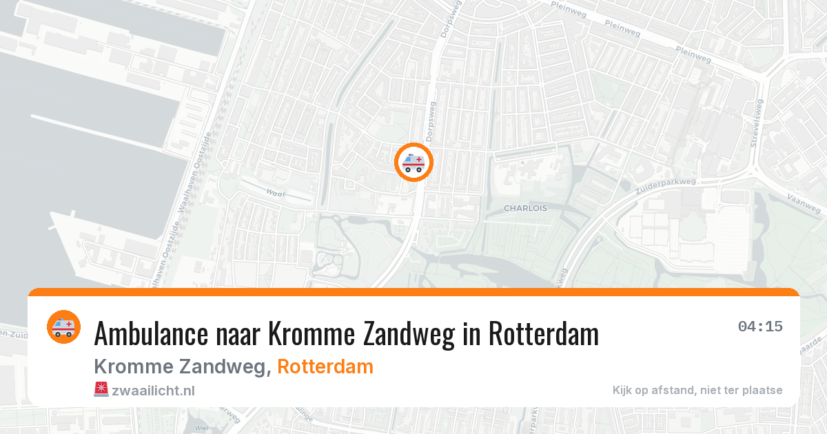 Ambulance naar Kromme Zandweg in Rotterdam — 16 mei 2026