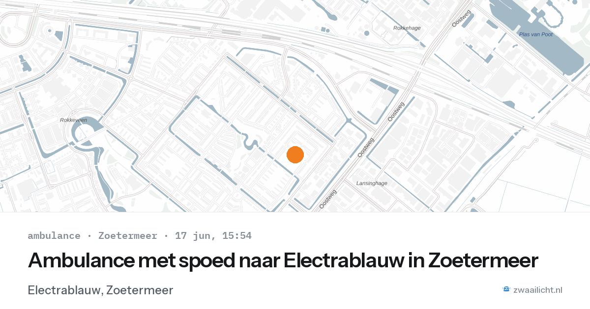 Ambulance met spoed naar Electrablauw in Zoetermeer — 17 jun 2026