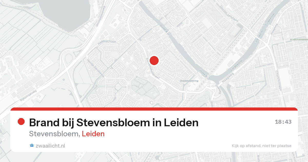 Brand bij Stevensbloem in Leiden — 13 apr 2026