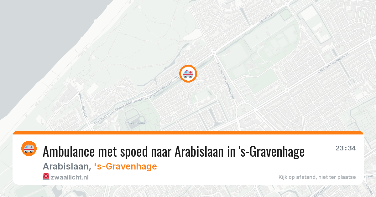 Ambulance met spoed naar Arabislaan in 's-Gravenhage — 1 aug 2026