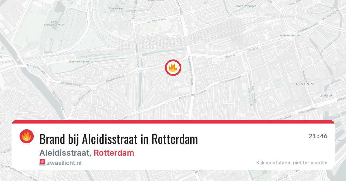 Brand bij Aleidisstraat in Rotterdam — 11 mei 2026