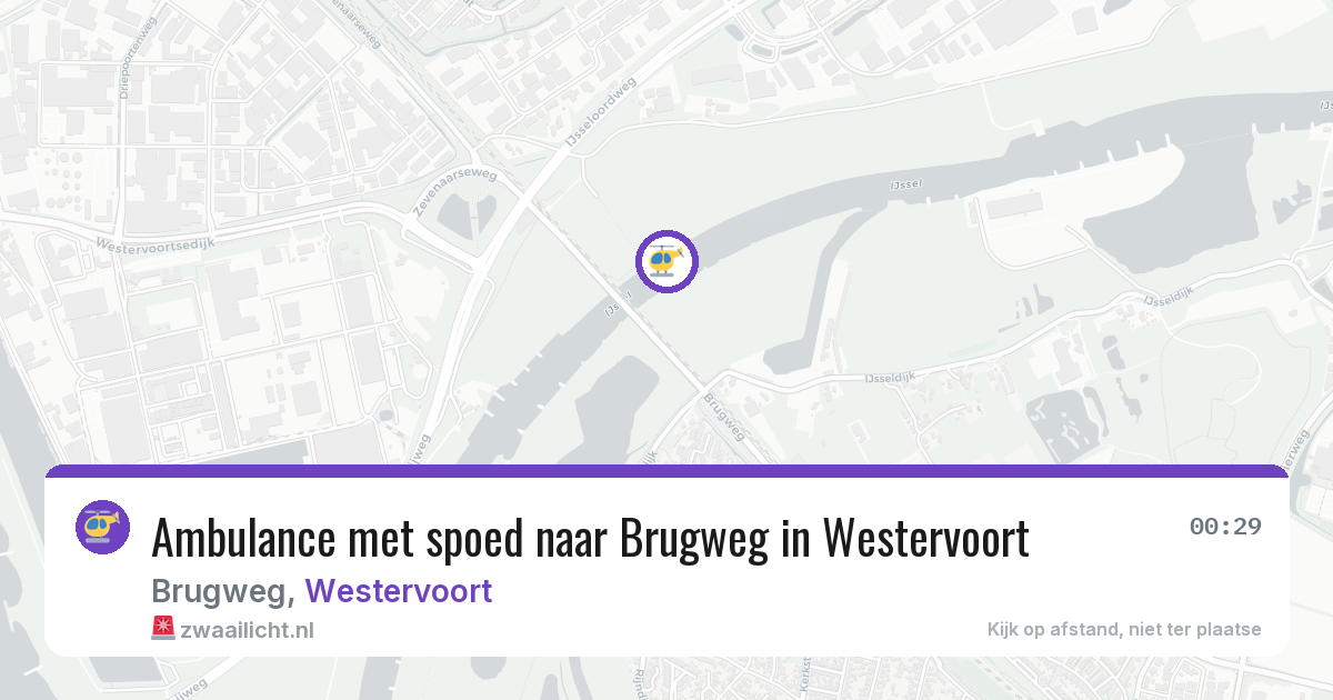 Ambulance met spoed naar Brugweg in Westervoort — 7 aug 2026