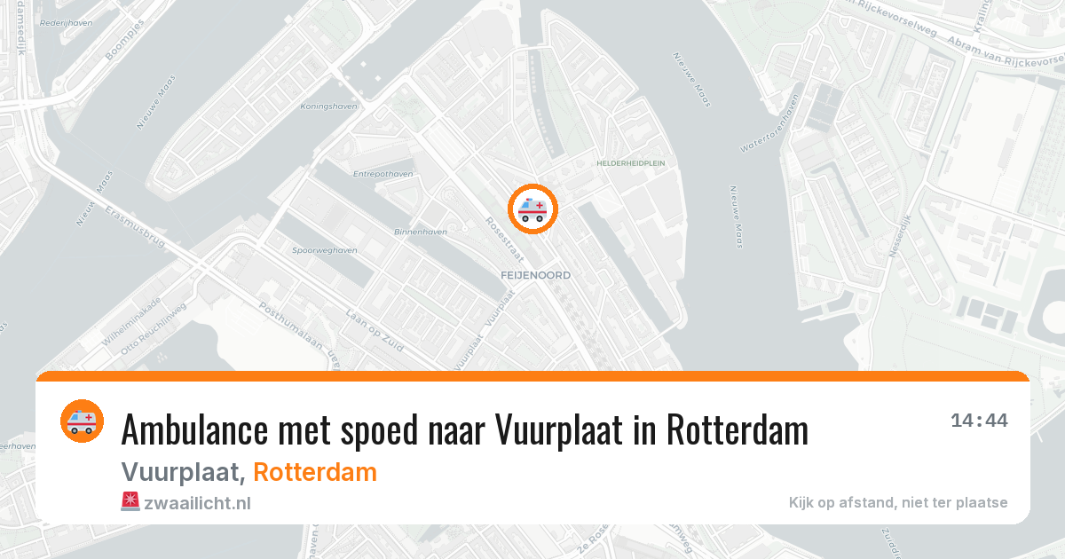 Ambulance met spoed naar Vuurplaat in Rotterdam — 20 mrt 2026