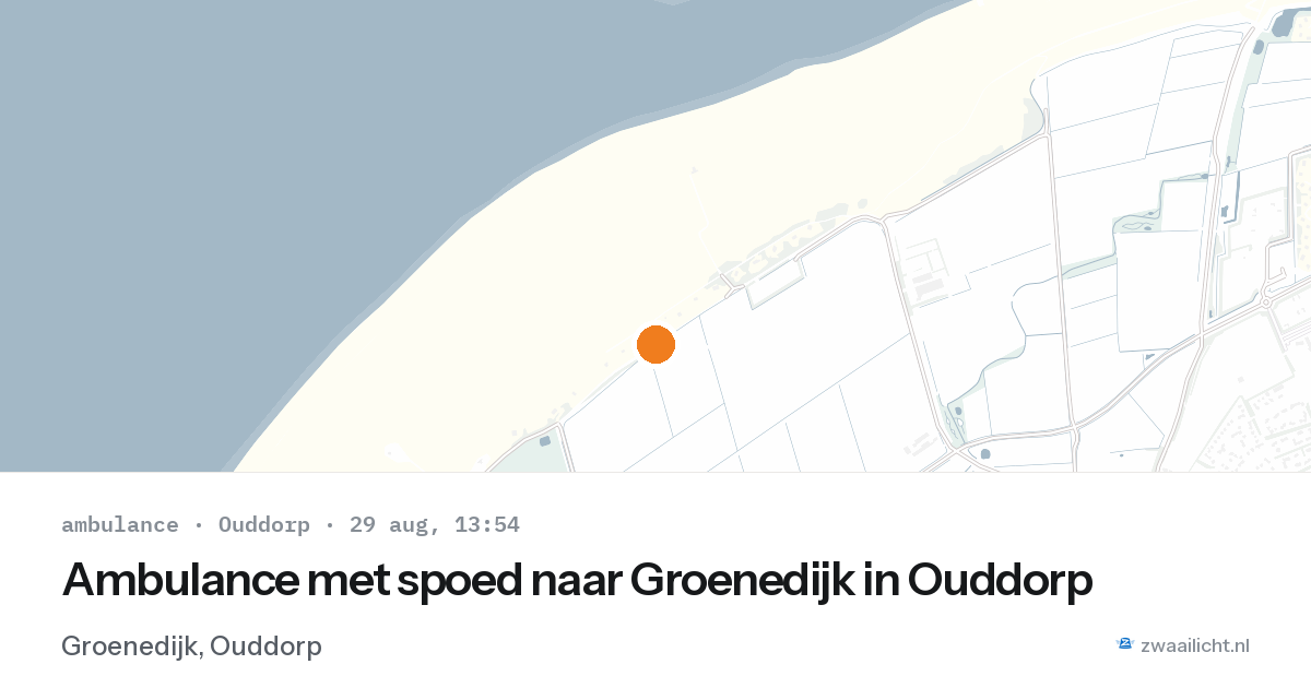 Ambulance met spoed naar Groenedijk in Ouddorp — 29 aug 2026
