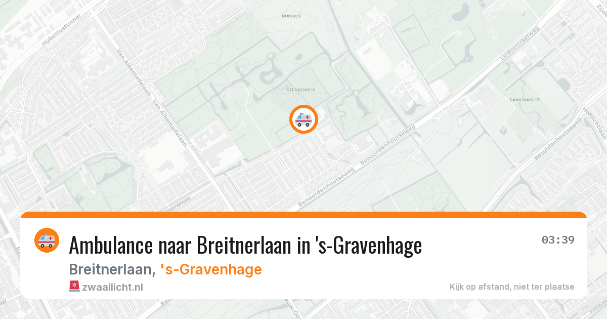 Ambulance naar Breitnerlaan in 's-Gravenhage — 18 mei 2026