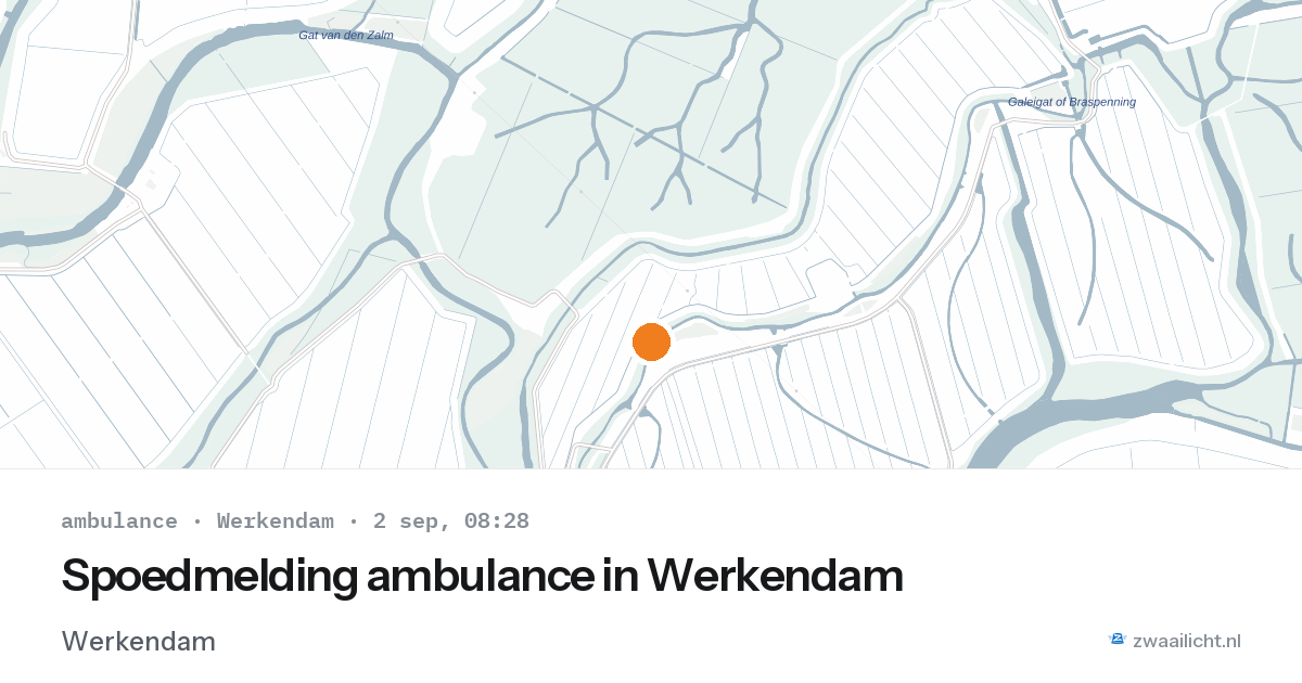 Spoedmelding ambulance in Werkendam — 2 sep 2026