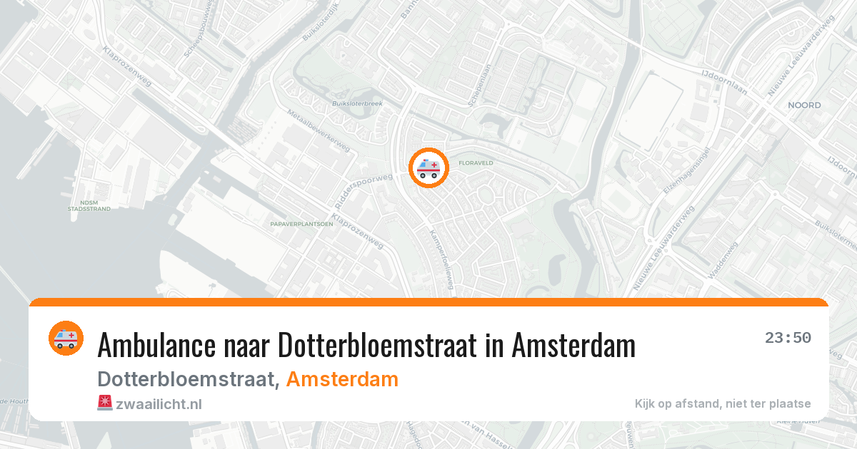 Ambulance naar Dotterbloemstraat in Amsterdam — 3 jul 2026