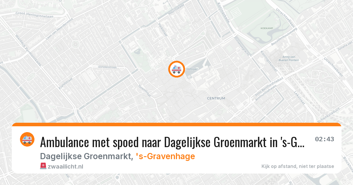 Ambulance met spoed naar Dagelijkse Groenmarkt in 's-Gravenhage — 5 apr 2026