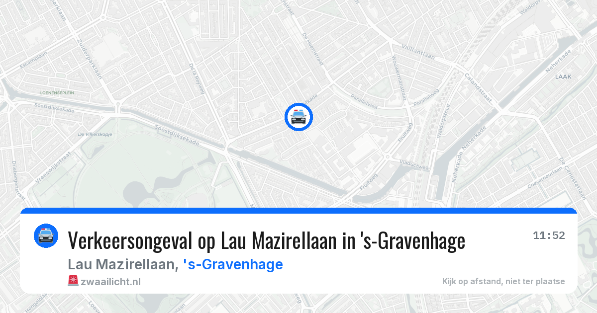 Verkeersongeval op Lau Mazirellaan in 's-Gravenhage — 14 jul 2026