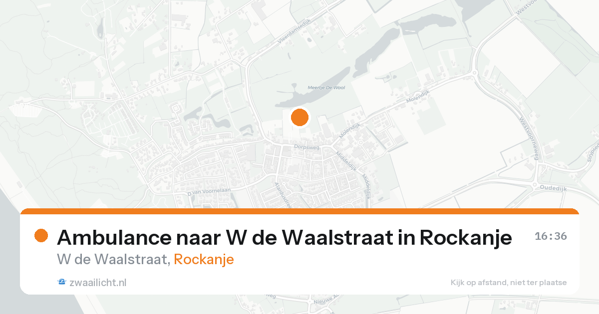 Ambulance naar W de Waalstraat in Rockanje — 15 aug 2026