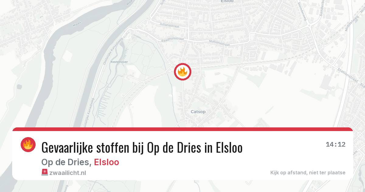 Gevaarlijke stoffen bij Op de Dries in Elsloo — 11 mei 2026