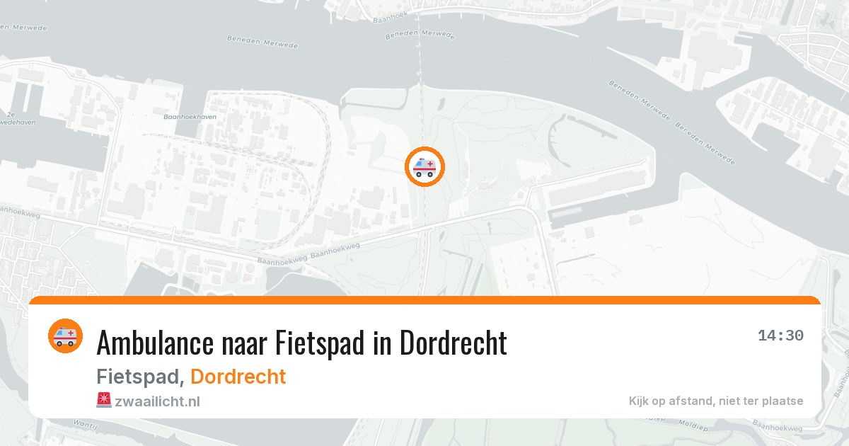 Ambulance naar Fietspad in Dordrecht — 8 jun 2026