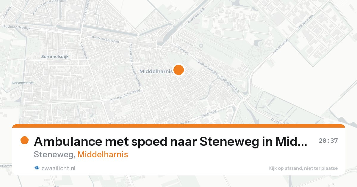Ambulance met spoed naar Steneweg in Middelharnis — 23 aug 2026