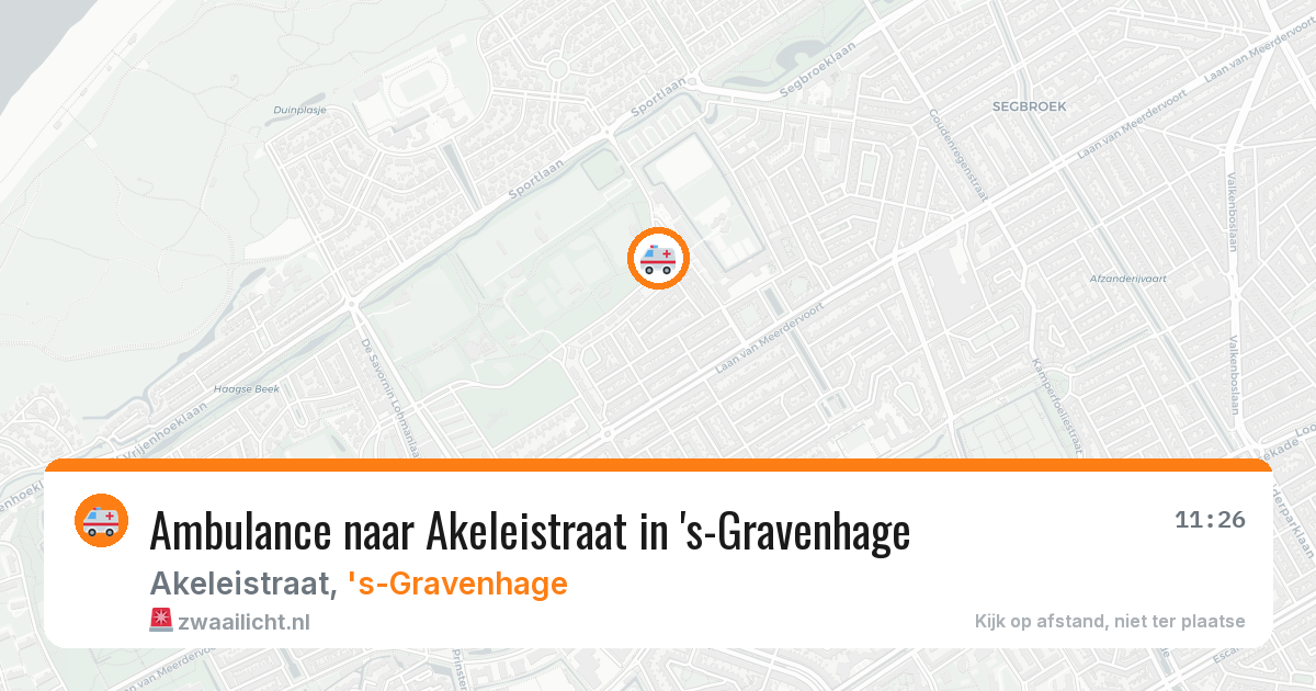 Ambulance naar Akeleistraat in 's-Gravenhage — 15 jun 2026