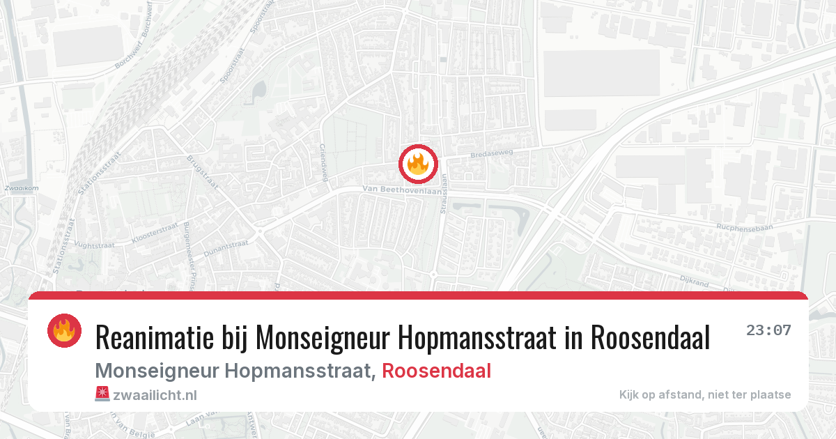 Reanimatie bij Monseigneur Hopmansstraat in Roosendaal — 18 jun 2026