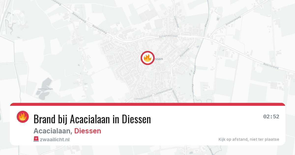 Brand bij Acacialaan in Diessen — 28 jun 2026
